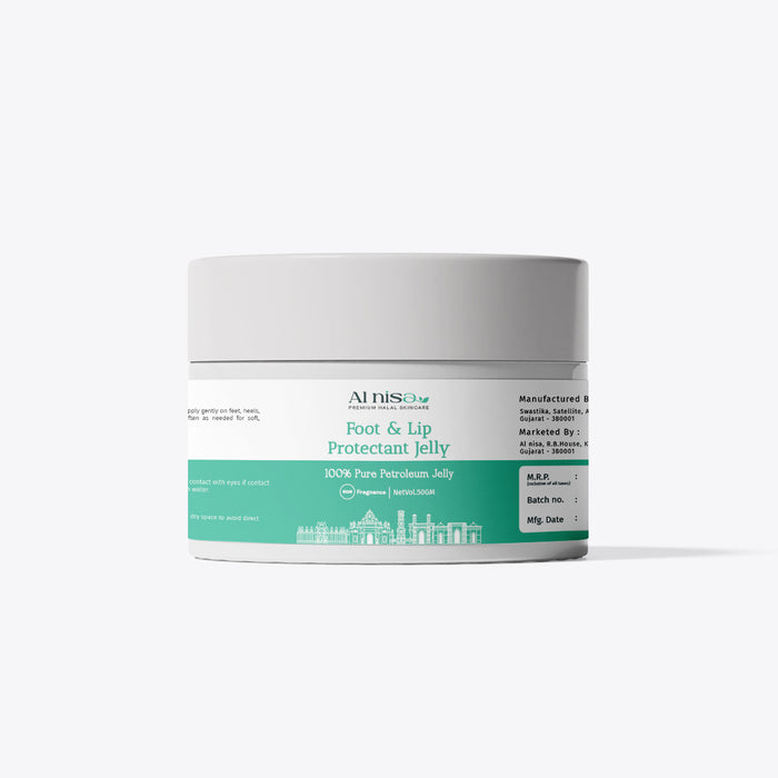 Al Nisa Fragrance Free Foot Lip Protectant Jelly, Pure Petroleum Jelly